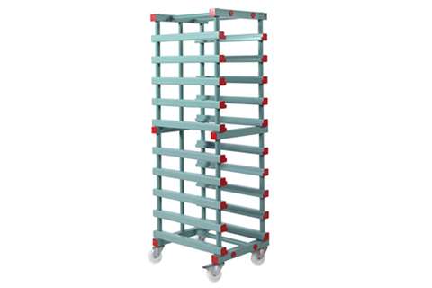 EN trolley - 540x660x1830mm - 10 levels with 120mm spacing