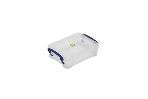 Boîte transparente 0,75l empilable sur le couvercle inclus - 195x135x55mm