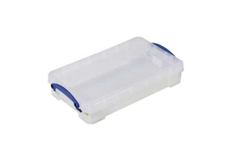 Boîte transparente 2,50l empilable sur le couvercle inclus - 340x200x70mm