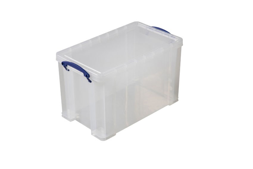 Transparente Stapelbox 24l Stapelbar auf mitgeliefertem Deckel - 465x270x290mm 