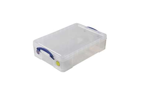 Boîte transparente 24,5l empilable sur le couvercle inclus - 600x400x155mm