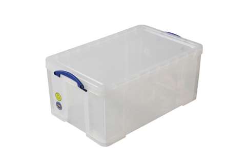Transparante box 64l stapelbaar op bijgeleverd deksel - 710x440x310mm