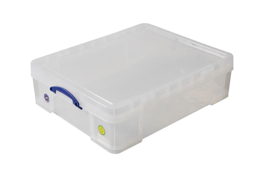 Transparent box 70l stackable on included lid - 810x620x225mm 