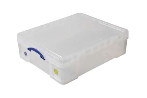 Transparente Stapelbox 70l Stapelbar auf mitgeliefertem Deckel - 810x620x225mm