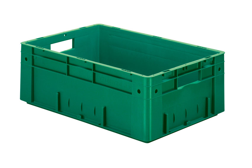 EN Stackable container Rainbow 39l - 600x400x210mm - reinforced base and side walls 