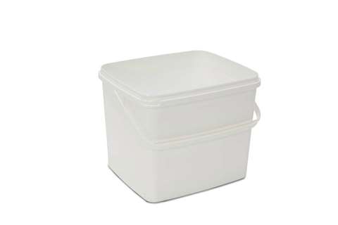 Rechthoekige emmer - 10,9l - plastic beugel - excl. deksel