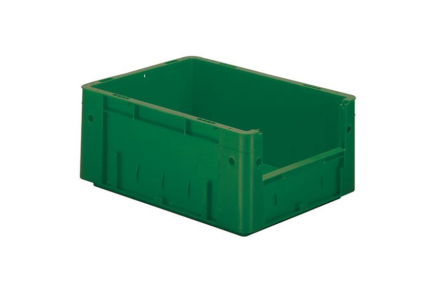 Euronorm pickingbak - front. opening 15l - 400x300x175mm - bodem/zijwanden gesloten 