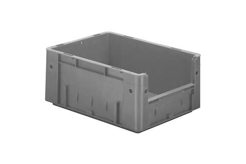 Bac euronorm 400x300x175 - ouv. front. - 15l - fond et parois pleins