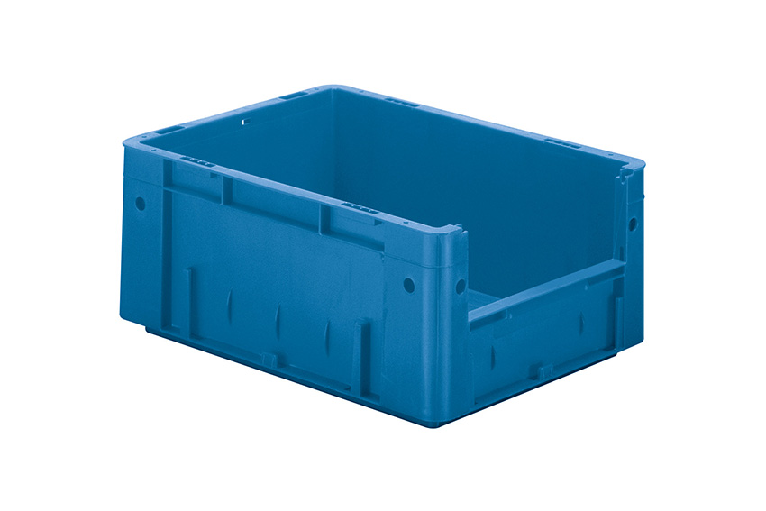 Euronorm pickingbak - front. opening 15l - 400x300x175mm - bodem/zijwanden gesloten 