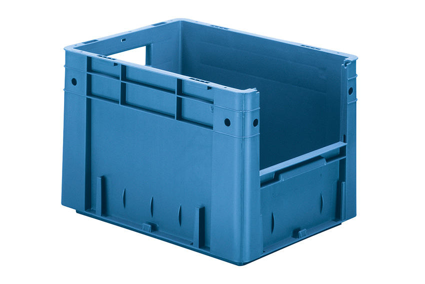 Euronorm pickingbak - front. opening 24l - 400x300x270mm - bodem/zijwanden gesloten 