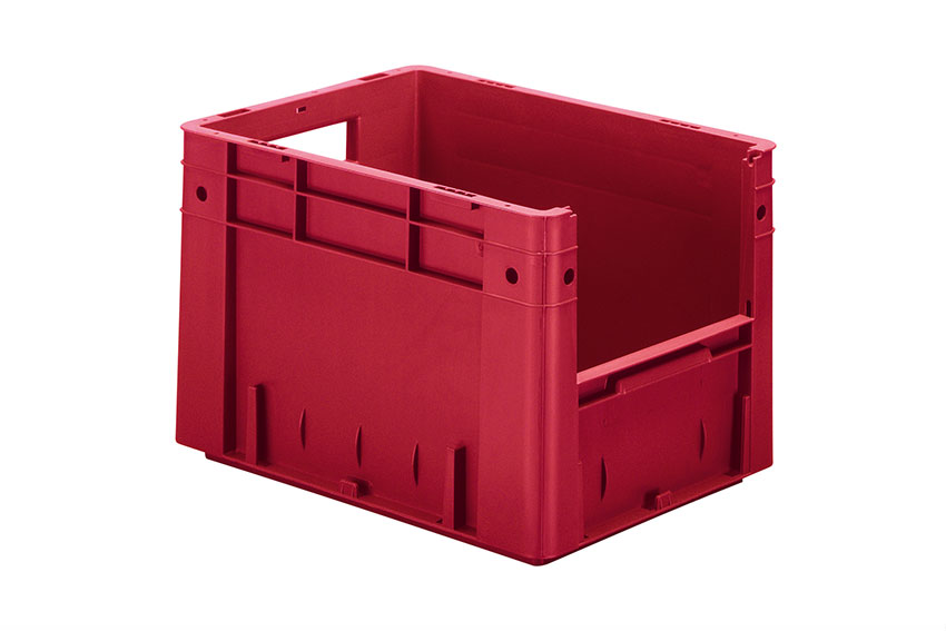 Euronorm pickingbak - front. opening 24l - 400x300x270mm - bodem/zijwanden gesloten 