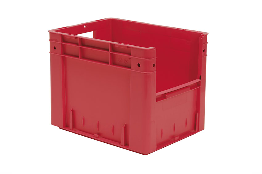 Euronorm pickingbak - front. opening 29l - 400x300x320mm - bodem/zijwanden gesloten 