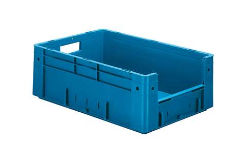 Euronorm 600x400x210 - frontal opening - 39l - bottom and sides closed
