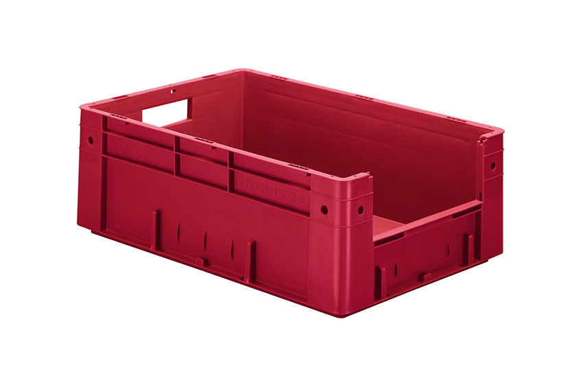 Euronorm pickingbak - front. opening 39l - 600x400x210mm - bodem/zijwanden gesloten 