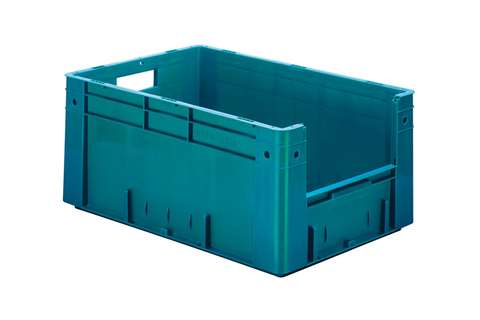 Euronorm 600x400x270 - frontal opening - 51l - bottom and sides closed
