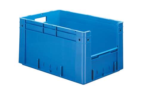 Euronorm 600x400x320 - frontal opening - 61l - bottom and sides closed