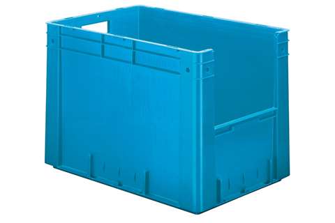 Euronorm 600x400x420 - frontal opening - 81l - bottom and sides closed