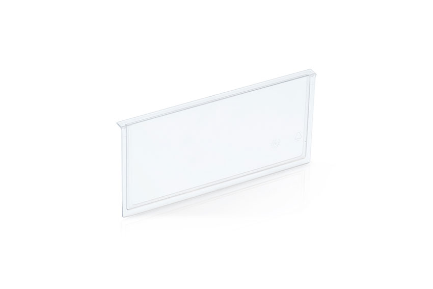 Front panel for shelf trays Blue Box - 234x140mm 