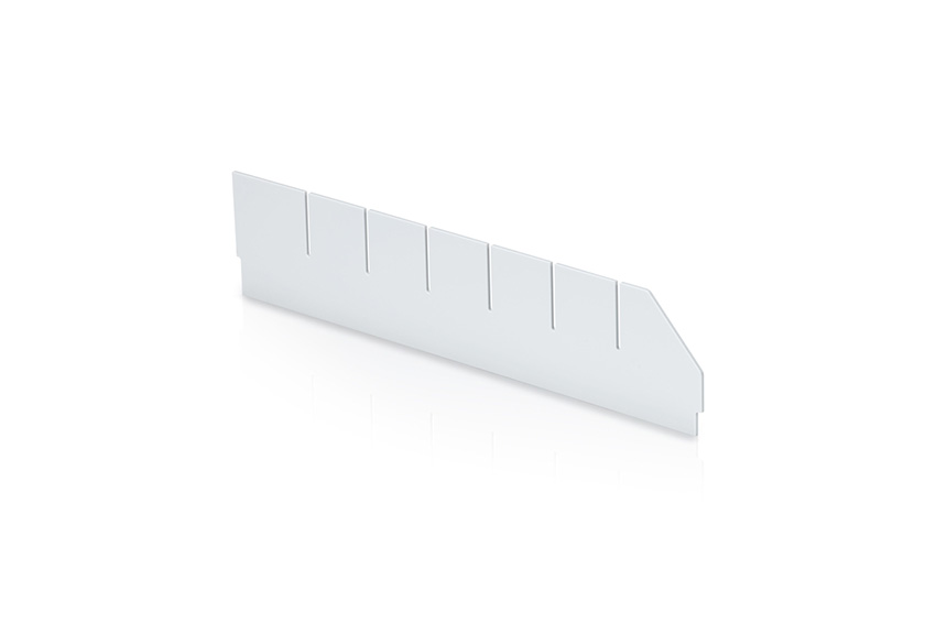 Langsverdeler met uitsparingen legbordstellingbak Blue Box - 400x90mm 