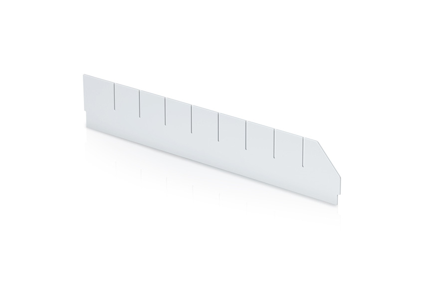 Langsverdeler met uitsparingen legbordstellingbak Blue Box - 500x90mm 
