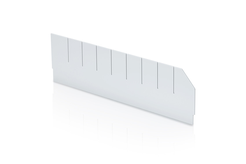 Langsverdeler met uitsparingen legbordstellingbak Blue Box - 500x140mm 
