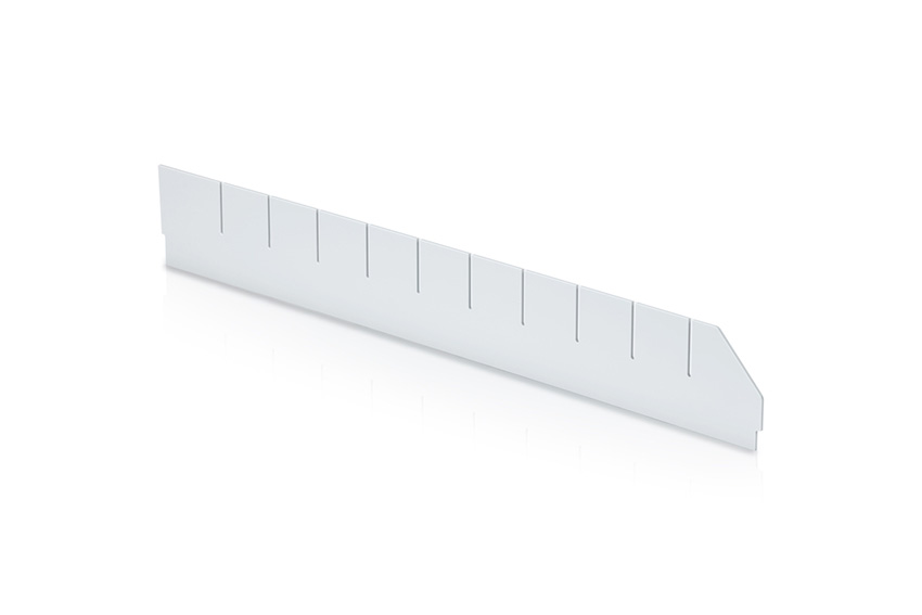 Longitudinal divider with cut-outs shelf tray Blue Box - 600x90mm 