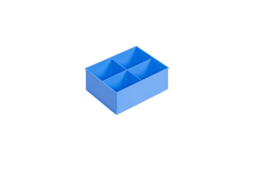 Modular rounded insert tray 4 compartments - 170x137x65mm 