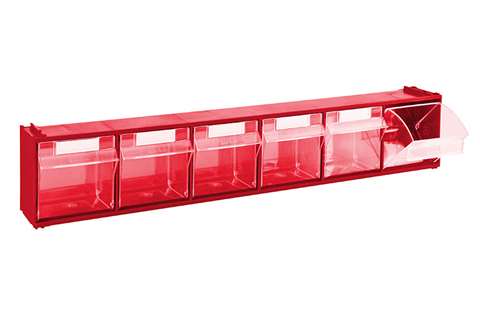Tilting bin module 6 tilting bins - serie 7000 - 600x96x112mm