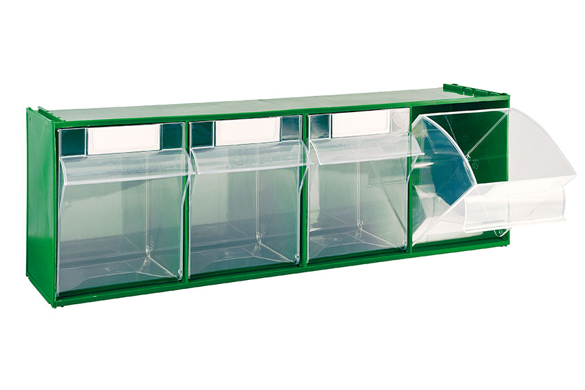 Bloc-tiroir basculants 4 godets - série 7000 - 600x178x106mm 