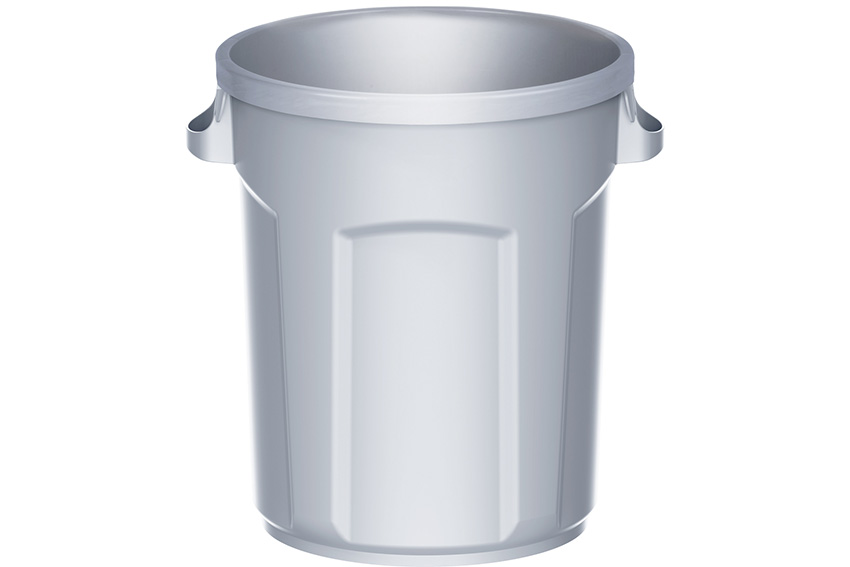 Poubelle ronde 80l - Ø490x580mm - couvercle excl. 