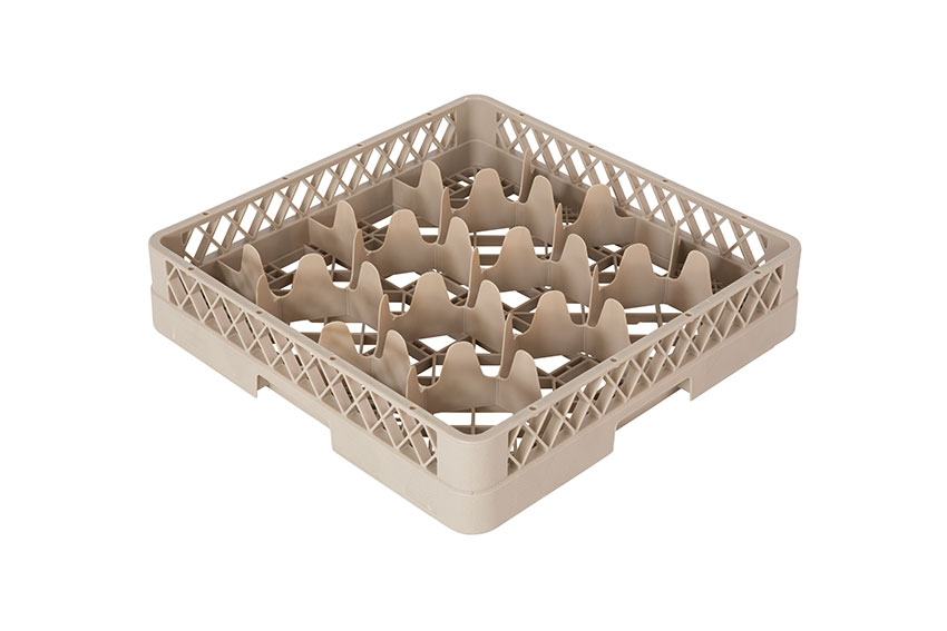 Glazenkorf 12 vakken - 500x500x100mm - Rack-Max - Ø glas: 115-125mm 