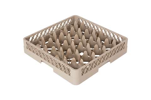 Glass rack 20 compartments - 500x500x100mm - Rack-Max - Ø glass: 90-100mm