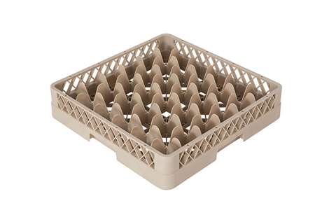 Glass rack 36 compartments - 500x500x100mm - Rack-Master - Ø glass: 64x74mm