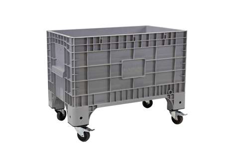 Volumenbehälter 1040x640x790mm - 4 Räder - 2 Gebremste Langen Seite