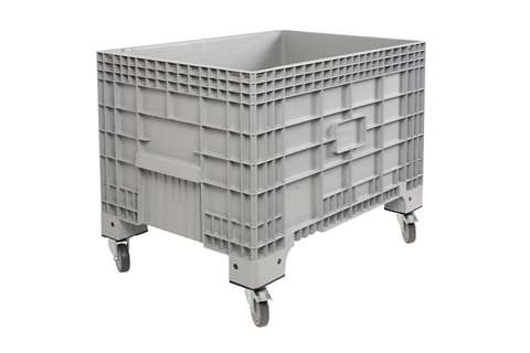 Volumenbehälter 510l - 1200x800x918mm - 4 Räder , 2 mit Bremse Lange Kant