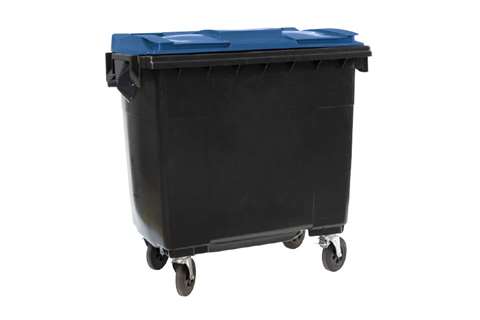 Maxi-container 4 swivel castors - 770l - gray body + colored lid