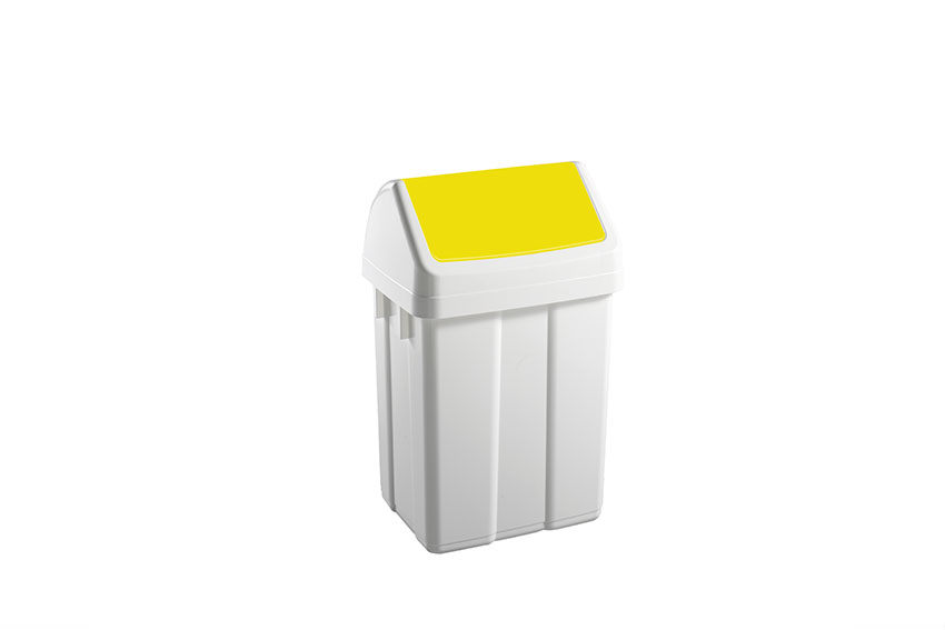 Poubelle avec couvercle basculant 12l - 250x200x400mm 