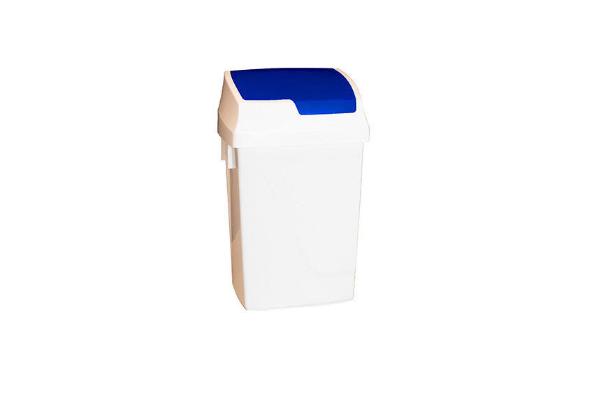 Waste bin with hinged lid 50l - 315x390x670mm 