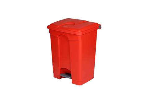 Rechthoekige pedaalafvalbak 70l - 495x412x673mm