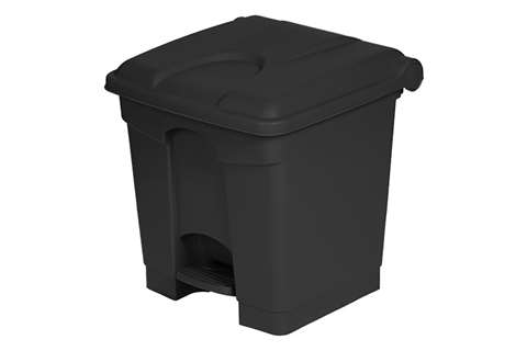 Poubelle rectangulaire à pédale 30l - 410x398x435mm - 50% recyclé