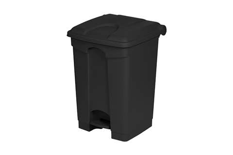 Rechthoekige pedaalafvalbak 45l - 410x398x600mm - 50% recyclaat