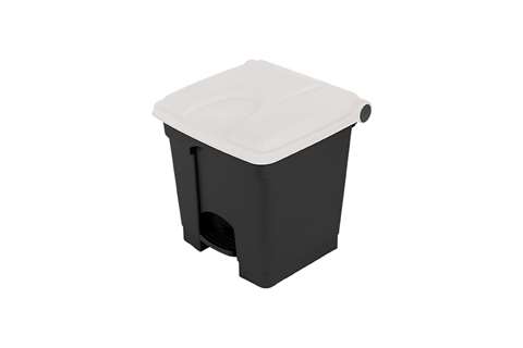 Rechthoekige pedaalafvalbak 30l - recycled body + deksel 410x398x435mm