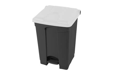 Rechthoekige pedaalafvalbak 45l - recycled body + deksel 410x398x600mm