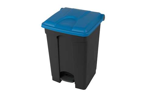 Rechthoekige pedaalafvalbak 45l - recycled body + deksel 410x398x600mm