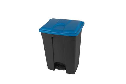 Rechthoekige pedaalafvalbak 70l - recycled body + deksel 495x412x673mm