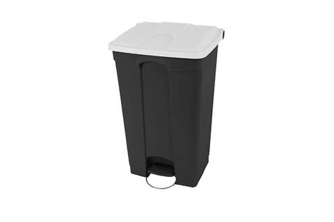 Rechthoekige pedaalafvalbak 90l - recycled body + deksel 500x412x820mm