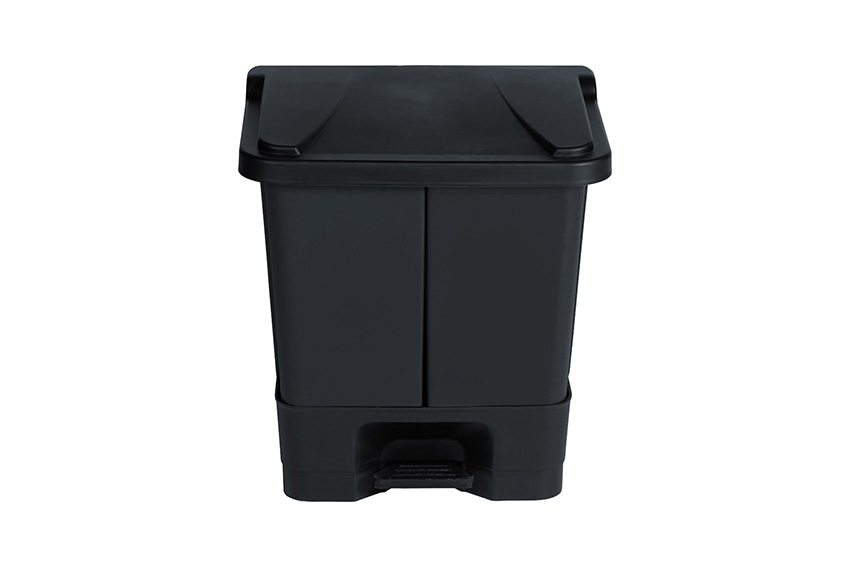 Pedaalafvalbak rechthoekig 20L - dubbele binnenemmer - 360x330x430mm 