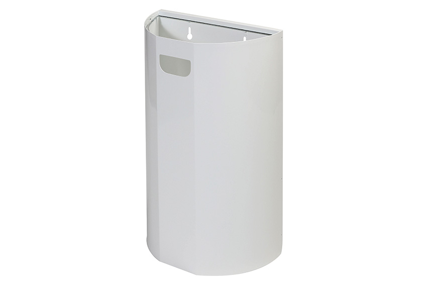 Half-round wall bin - 40l - 350x190x495mm - incl. wall mounting 