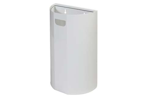 Halfronde muurafvalbak - 40l - 350x190x495mm - incl. muurbevestiging